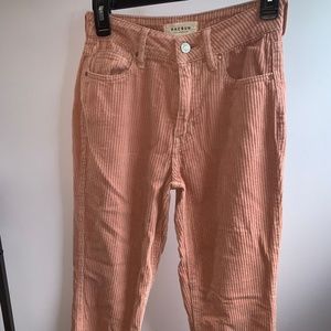 Pink Corduroy Mom Jeans